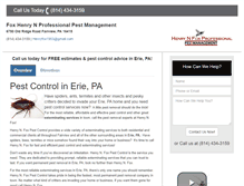 Tablet Screenshot of henryfoxpestmanagement.com